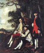 Thomas Gainsborough Peter Darnell Muilman Charles Crokatt and William Keable in a Landscape painting